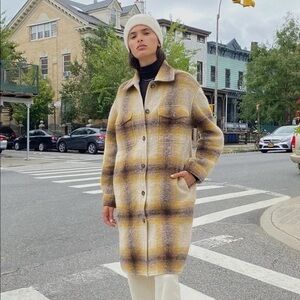 Aritzia Wilfred Ganna Long Wool Shirt Jacket